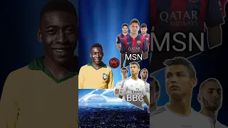 Pele VS MSN (Messi, Suarez, Neymar) + BBC (Bale, Benzema, Cristiano) 😯💪🔥