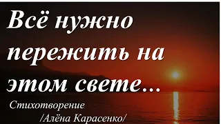 Всё нужно пережить на этом свете /Алёна Карасенко/