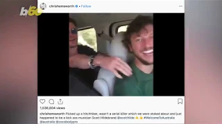 Hitchhiker Gets a Surprise Ride From Chris Hemsworth in a Helicopter