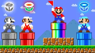 MARIO RAINBOW! Fire, Iced and Stone Flower Make Mario MORE Custom Pipe All Flower! | 2TB STORY GAME