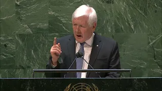 Ambassador Bob Rae addresses the UN General Assembly regarding Russia and Ukraine