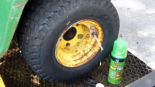 Dry Rotted Lawn Tractor Tire Repair- Let's Try FOAM