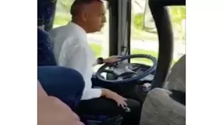 Bus driver shifting gears gently (viral Facebook edit)