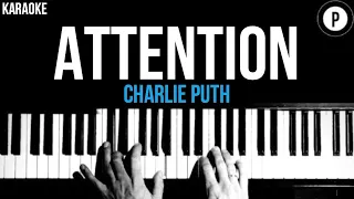 Charlie Puth - Attention Karaoke SLOWER Acoustic Piano Instrumental Cover Lyrics