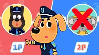 Who is the Best? Officer Dobermann or Little Koala - Help Officer to Win the Game - Babybus Games