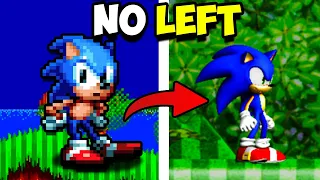 2D Sonic But If Move Left The Game Swaps