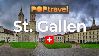 Walking in ST. GALLEN / Switzerland 🇨🇭- Rainy Day - 4K 60fps (UHD)