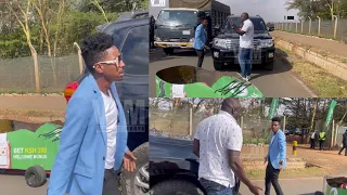 ERIC OMONDI ACCIDENT WITH HIS LAMBORGHINI KIATU AS HE WAS HEADING HOME!