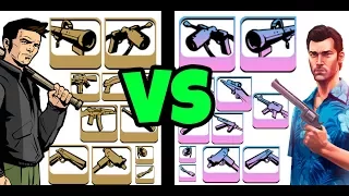 TODAS LAS ARMAS DE GTA III vs GTA VICE CITY