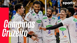 CAMPINAS 1 X 3 CRUZEIRO | MELHORES MOMENTOS | QUARTAS DE FINAL SUPERLIGA MASCULINA DE VÔLEI | sportv