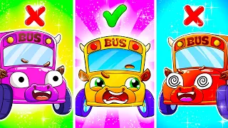 Copy Cat & Copy My Baby Cars 🚌😱 | Fake Car ❌ Real Car ✔️ | Copy Baby Bus | YUM YUM Kids Songs