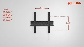 Кронштейн на стену для телевизора для диагоналей 32-55 дюймов UniTeki FN4401 черный крепление