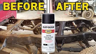 Painting a Rust Covered F-150 Frame and Exhaust | CHEAP and EASY! Ep. 3