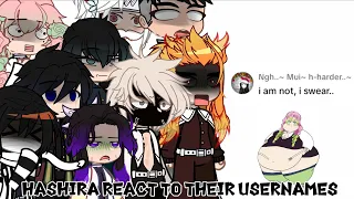 Hashira react to their TikTok usernames [] part 1/1? [] cursed [] rushed []⚠️non-canon reactions! []