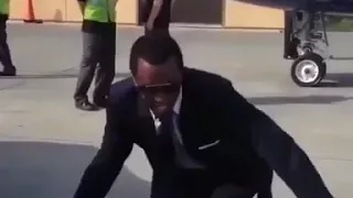 P Diddy dancing on private jet