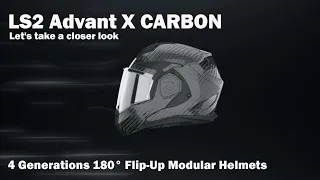 LS2 Advant X Carbon, 4 Generations 180° Flip-Up Helmets - Unboxing Review