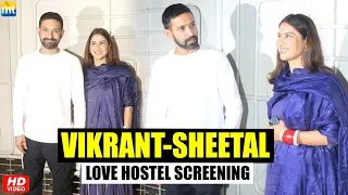 Newlyweds Vikrant Massey-Sheetal Thakur keep it chic as they arrive for Love Hostel screening