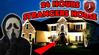 24 HOUR OVERNIGHT at a STRANGERS HOUSE | HIDING IN A STRANGERS HOUSE OVERNIGHT DRESSED AS THE SCREAM