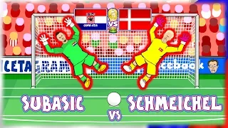 🧤SUBASIC vs SCHMEICHEL🧤 Croatia vs Denmark Penalty Shoot-Out! (World Cup 2018)