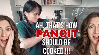My Filipina friend teach me how to cook PANCIT on my Kitchen! I did it wrong before 🤦‍♀️🤯