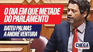 O dia em que metade do Parlamento bateu palmas a André Ventura 👏👏