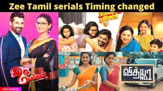 Zee Tamil serials Timing changed | Tv shows update