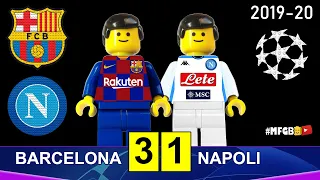 Barcelona vs Napoli 3-1 • Champions League 2019/20 in Lego • All Goals Highlights Lego Football