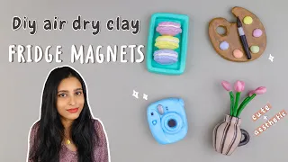 Crafting Miniature Fridge Magnets with Air Dry Clay | DIY Clay Magnet Ideas