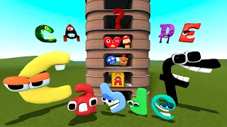 ALL BABY AND NIGHTMARE ALPHABET LORE FAMILY 3D SANIC ROBLOX RAINBOW FRIENDS SPARTAN KICKING in Gmod