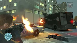 GTA 4 | West Park Train Station Shootout + 6 Star Escape