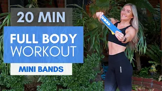 20 MIN FULL BODY MINI BAND Workout | NO REPEAT // No Jumping & No Noise