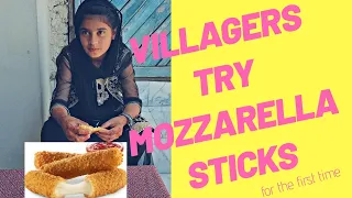 Villagers try mozzarella sticks for the first time | Village food