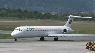 McDonell Douglas MD-82 Bulgarian Air Charter landing at Graz  II  LZ-LDJ