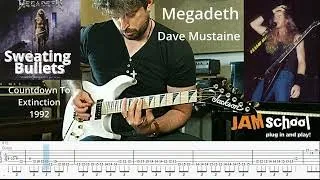 Megadeth-Sweating Bullets Dave Mustaine Guitar Solo (WithTAB)