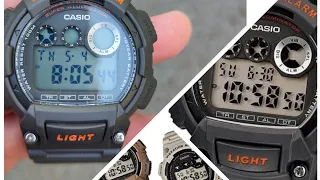 Casio W-735h часы с вибросигналом состоящие только из положительных деталей!