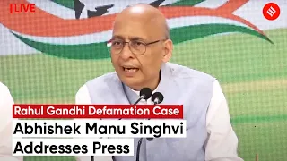 LIVE: Congress Leader Abhishek Manu Singhvi Addresses Press At AICC HQ On Rahul Gandhi Case