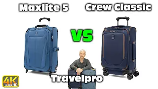 Travelpro Maxlite 5 vs Travelpro Crew Classic In-Depth Detailed (4k UHD) #travelpro