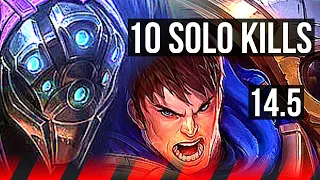 JAX vs GAREN (TOP) | 10 solo kills, Godlike | TR Grandmaster | 14.5