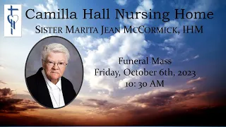 Sr. Marita Jean McCormick, IHM Funeral Service Oct. 6th 10:30am