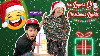 100 Layers Of Christmas Lights *Challenge*(Must Watch)VLOGMAS DAY 5