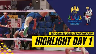 Sepaktakraw 32nd Sea Games 2023, Cambodia - Sepaktakraw Day 1 Highlights