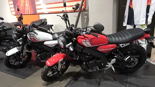 YAMAHA XSR125 motorcycle new color 2023 walkaround