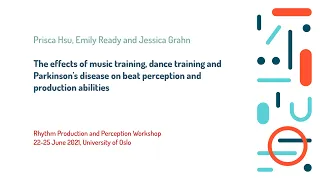 RPPW 2021: The effects of music training, dance training ... production abilities (Hsu et al.)