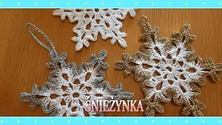 Śnieżynka/gwiazdka - świąteczna zawieszka na choinkę