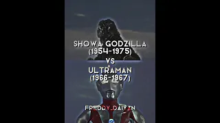 showa godzilla (1954-1975) vs ultraman (1966-1967)