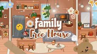 🌼Family Free House✨Toca Boca Ideas Aesthetic🧺Tocalifeworld | Makeover