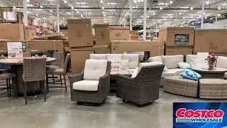 COSTCO SHOP WITH ME PATIO FURNITURE KITCHEN DINNERWARE SHEDS SUMMER ITEMS SHOPPING STORE WALKTHROUGH