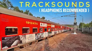 TRAIN JOURNEY SOUNDS | LHB Tracksounds + ALCO Sounds | High Speed Konkan Railways | Feb 2022