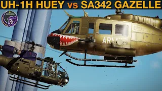 UH-1H Huey vs SA342 Gazelle: Dogfight | DCS WORLD