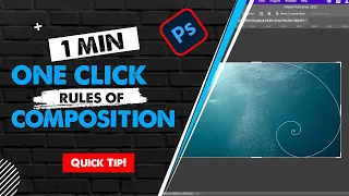 Photoshop - Access Rules of Composition in 1 Click - Rule of thirds, Diagonal, Golden Spiral